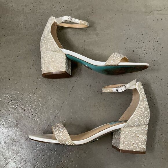 Betsey Johnson Mari Block Heel Evening Sandals - Picture 8 of 11